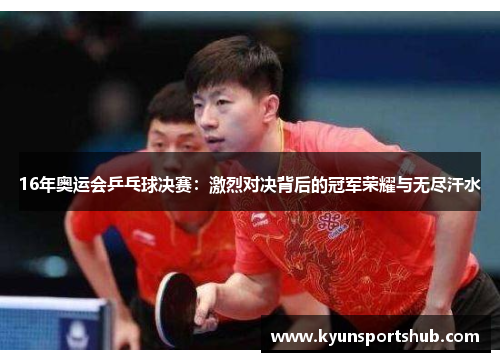 16年奥运会乒乓球决赛：激烈对决背后的冠军荣耀与无尽汗水